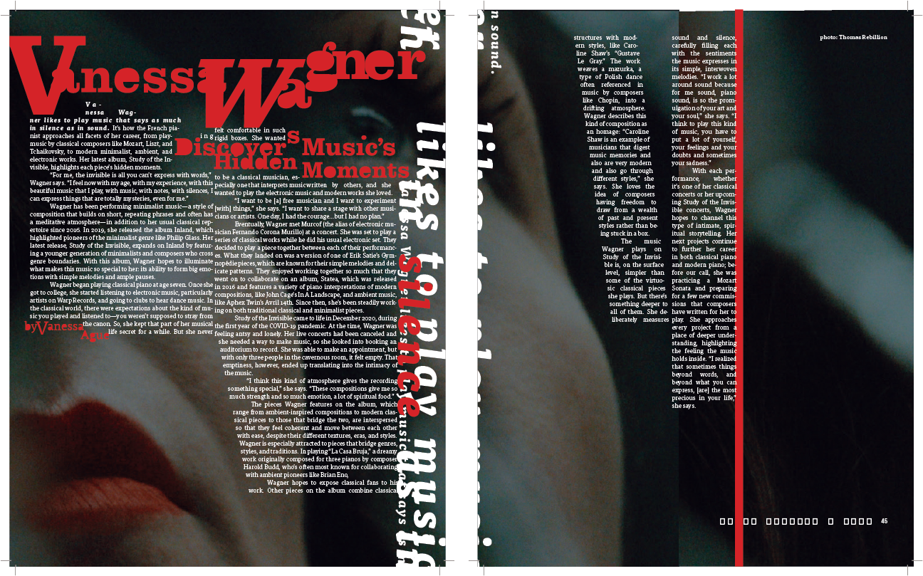 Vanessa Wagner Magazine Spread